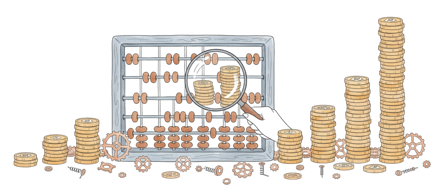 The number 72 under a magnifying glass