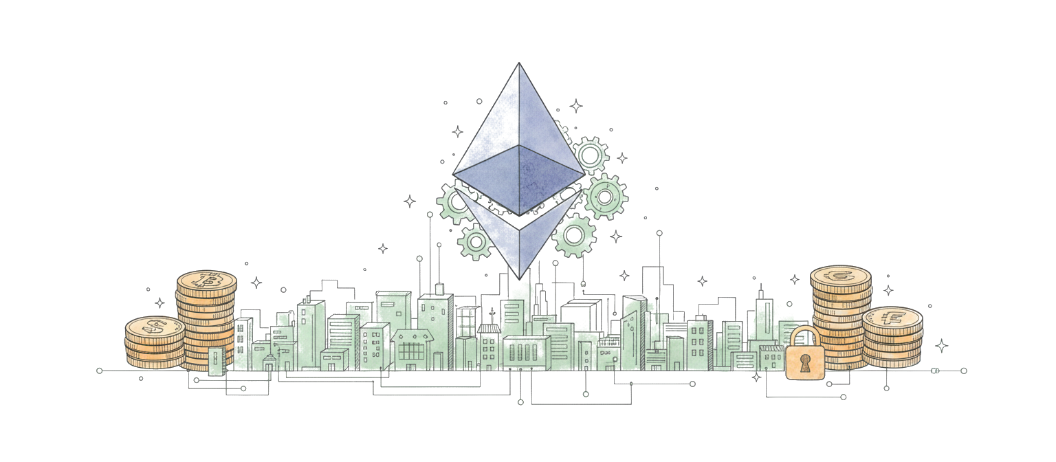 Ethereum diamond with smart contracts and building blocks