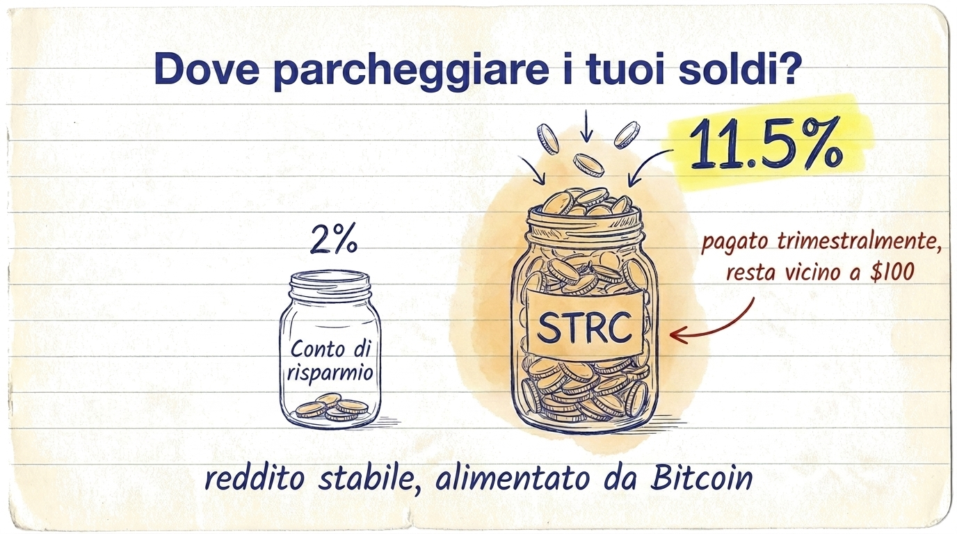 Where to park your cash? Savings account at 2% vs STRC at 11.5% — steady income, powered by Bitcoin