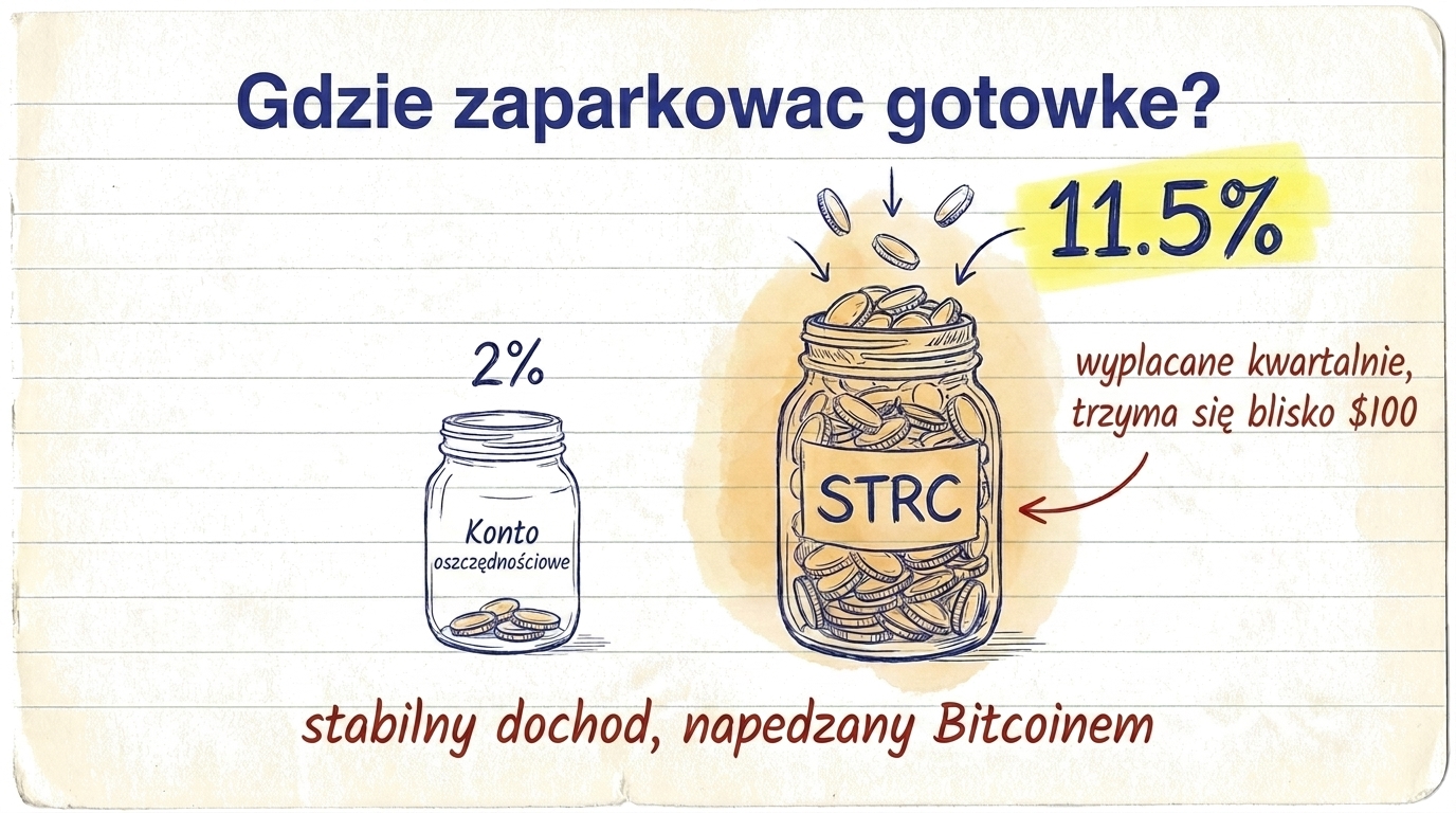 Where to park your cash? Savings account at 2% vs STRC at 11.5% — steady income, powered by Bitcoin